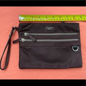Tumi double zippered wristlet